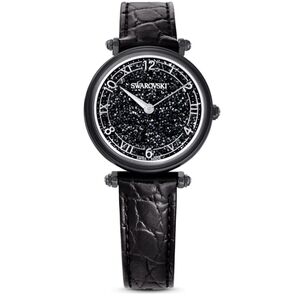 Swarovski Black Crystal Watch New In Box